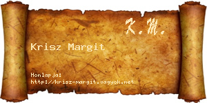 Krisz Margit névjegykártya